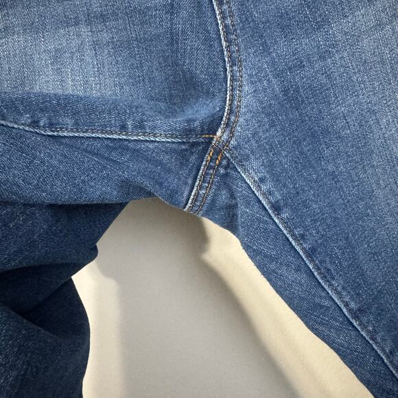 LOFT Curvy High Waist Skinny Ankle Jeans Size 30 Frayed Raw Hem Medium Wash - Picture 6 of 12